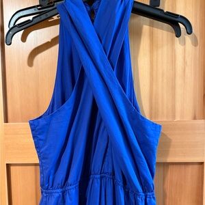 GAP Vibrant Blue Sleeveless Dress, cross front bodice